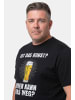 Men Plus Kurzarm T-Shirt in schwarz