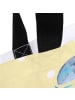 Mr. & Mrs. Panda Damen Shopper Walfisch Thunfisch mit Spruch in Gelb Pastell