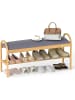 COSTWAY Schuhbank mit Sitzfläche 101 x 31 x 51 cm in Grau