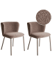 Beliani 2er-Set Esszimmerstuhl MINA II in Braun