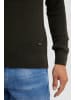 BLEND Rundhals Strickpullover Basic Langarm Sweater in Khaki