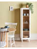 Beliani Vitrine TINGLEDALE in Weiß/Braun - (W) 40 x (H) 150 x (L) 38 cm