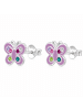 schmuck23 Silber Ohrringe 925 Schmetterling 0,7 cm x 0,8 cm