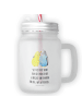 Mr. & Mrs. Panda Trinkglas Mason Jar Wellensittich Liebe mit Spruch in Transparent