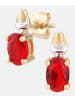 Diamant L'éternel Ohrstecker aus 375 Gelbgold mit Rubin