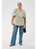 KAFFE curve Kurzarm-Bluse KCkarlia Loose fit in Seagrass