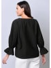 Alba Moda Weite Freizeitbluse mit Volant-Ärmeln in schwarz