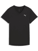 Puma T-Shirt "W TAD ESSENTIAL VNECK Tee" in Schwarz