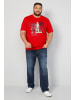 Men Plus Kurzarm T-Shirt in rot