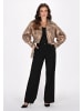 faina Women Jacket in bronze leopard
