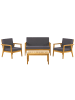 Beliani 4-tlg Lounge Set PALLANO in Braun/Grau