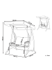 Beliani Gartenschaukel TESERO in Grau - (W) 146 x (H) 165 x (L) 120 cm