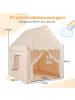 COSTWAY Spielhaus Kinderzelt mit Sternenlichter in Beige