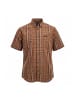 Jack Wolfskin Hemd Hot Chi Clay Checks kurzarm Herren Hemd Outdoor Shirt in Braun