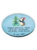 Mr. & Mrs. Panda Rund Magnet Pinguin Weihnachtsbaum mit Spruch in Eisblau