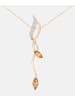 Diamant L'éternel Halskette mit Anhänger aus 375 Gelbgold mit Diamant mit Citrin