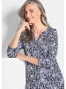 GOLDNER Kurzgröße:  Bluse mit Muster, Halbarm in marine / gemustert