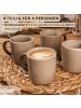 Sänger Kaffeebecher Set Kairo Mocha - 4 teilig aus Steingut