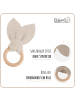 Räuberella Baby Geschenkset Schmusetuch Hase, Holz-Beißring & Halstuch in Beige - 10x10 cm