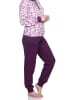 NORMANN r interlock Schlafanzug Pyjama lang Bündchen - 75967 in rosa