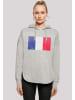 F4NT4STIC Oversized Hoodie France Frankreich Flagge distressed in grau