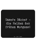 Mr. & Mrs. Panda Mouse Pad Spruch Bäcker Helden mit Spruch in Schwarz