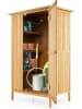 COSTWAY Gartenschrank Tannenholz 91 x 66 x 150 cm in Hellbraun