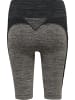 Hummel Hummel Shorts Hmlclea Yoga Damen Atmungsaktiv Feuchtigkeitsabsorbierenden Nahtlosen in CHATEAU GRAY/BLACK MELANGE