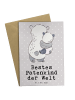 Mr. & Mrs. Panda Grußkarte Panda Bestes Patenkind der Welt mit S... in Grau Pastell