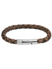 Adeliás Unisex Armband – Armreif aus Leder 21 cm in braun