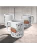 Mr. & Mrs. Panda Kaffeetasse Bestatter Herz mit Spruch in Weiß