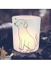 Mr. & Mrs. Panda Kerzenglas Labrador Moment ohne Spruch in Transparent