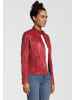 H.I.S Lederjacke mit Label-Patch in RED