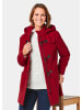GOLDNER Eleganter Wintermantel mit Kapuze in rot