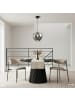 home24 Pendelleuchte ARA in Grau / Schwarz