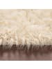 KADIMA DESIGN Hochflor Teppich Shaggy waschmaschinenwaschbar Einfarbig in Creme