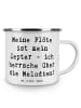 Mr. & Mrs. Panda Camping Emaille Tasse Spruch Flötenzauber mit S... in Weiß