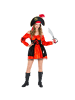 tectake Sehr kurzes Kleid und flotter Piratenhut, rot