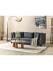 Beliani 3-tlg 3-Sitzer Sofa UNSTAD in Grau/Schwarz