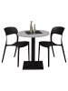 58 aufm Kessel BISTROTISCH rund Elanur 70 cm schwarz matt/kreidegrau matt lack