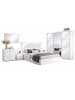 Feldmann-Wohnen Schlafzimmer-Set 6-teilig weiß Hochglanz 608 / 204 / 212cm