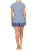 NORMANN kurzarm Schlafanzug Shorty Pyjama Streifen - 85339 in marine
