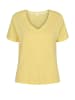 NÜMPH V-Kragen T-Shirt für Damen in gelb