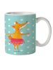 Mr. & Mrs. Panda Camping Tasse Fuchs Ballerina ohne Spruch in Türkis Pastell