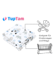TupTam Unisex Baby Wiegenset 4-teilig in blau/grau