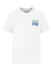 Sublevel Rundhals T-Shirt Kurzarm Motivprint Casual in Weiß-2