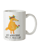 Mr. & Mrs. Panda Kaffeetasse Fuchs Blumen mit Spruch in Weiß