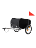 relaxdays Fahrradanhänger in Schwarz - (B)124 x (H)59 x (T)69 cm