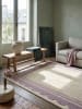 KADIMA DESIGN Teppich Wolle Handgetuftet WENSUM Grafisches Muster Wohnzimmer in Lila-Beige