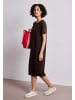 Street One T-Shirt-Kleid mit Knopfdetails in Espresso Brown